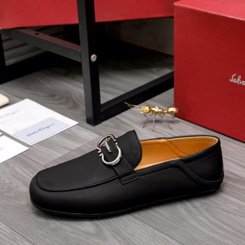 Replica Salvatore Ferragamo Leather Shoes For Men #1012101 $85.00 USD for Wholesale
