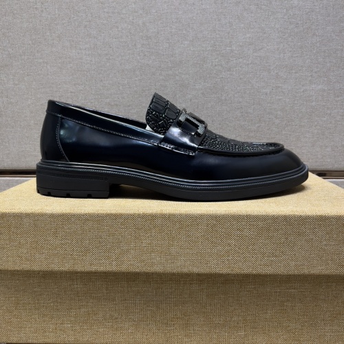 Replica Prada Leather Shoes For Men #1012118 $80.00 USD for Wholesale