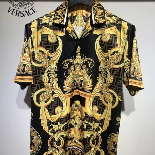 Versace Shirts Short Sleeved For Men #1012144 $45.00 USD, Wholesale Replica Versace Shirts