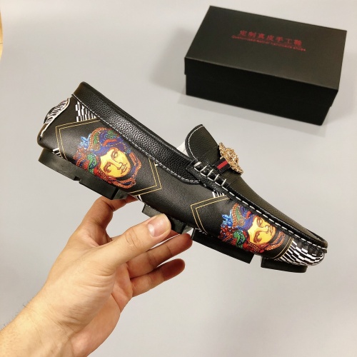 Replica Versace Leather Shoes For Men #1012166 $72.00 USD for Wholesale