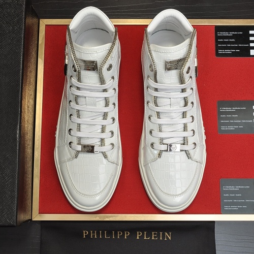 Replica Philipp Plein PP High Tops Shoes For Men #1012216 $88.00 USD for Wholesale
