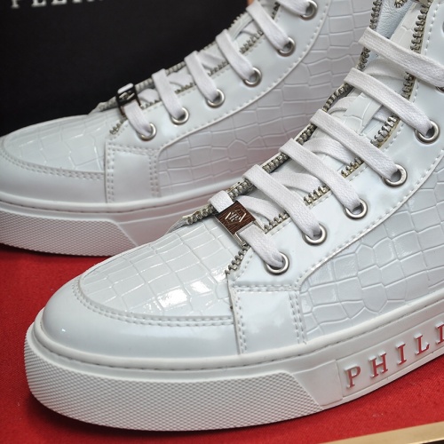 Replica Philipp Plein PP High Tops Shoes For Men #1012216 $88.00 USD for Wholesale