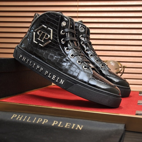 Replica Philipp Plein PP High Tops Shoes For Men #1012217 $88.00 USD for Wholesale