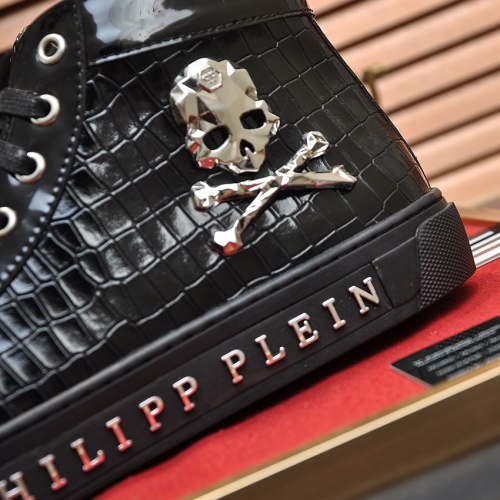 Replica Philipp Plein PP High Tops Shoes For Men #1012219 $88.00 USD for Wholesale