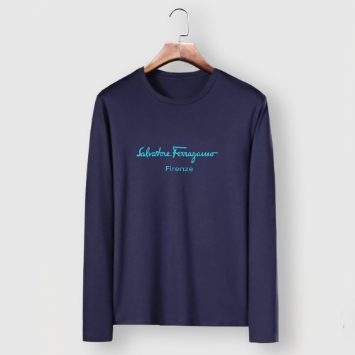 Salvatore Ferragamo T-Shirts Long Sleeved For Men #1012748