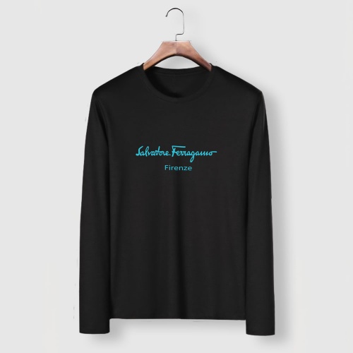 Salvatore Ferragamo T-Shirts Long Sleeved For Men #1012749