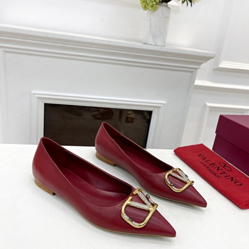 Replica Valentino Flat Shoes For Women #1014128 $96.00 USD for Wholesale