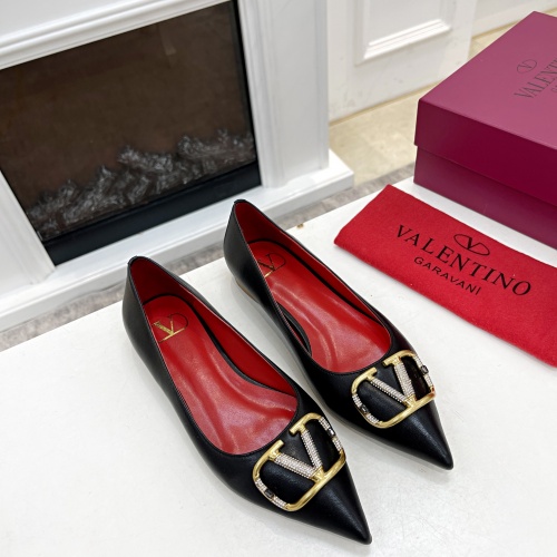Replica Valentino Flat Shoes For Women #1014130 $96.00 USD for Wholesale