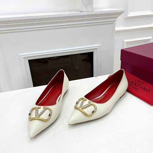 Replica Valentino Flat Shoes For Women #1014132 $96.00 USD for Wholesale