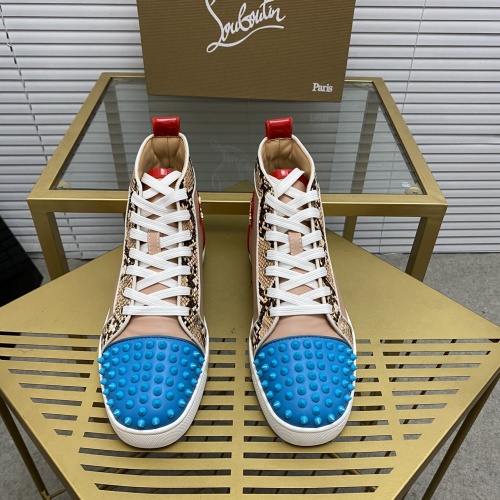 Replica Christian Louboutin High Top Shoes For Men #1014354 $92.00 USD for Wholesale