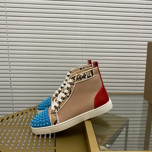 Replica Christian Louboutin High Top Shoes For Men #1014354 $92.00 USD for Wholesale