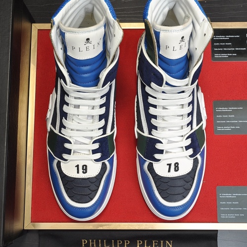 Replica Philipp Plein PP High Tops Shoes For Men #1014396 $115.00 USD for Wholesale