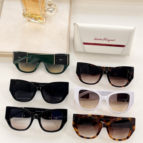 Replica Salvatore Ferragamo AAA Quality Sunglasses #1015023 $60.00 USD for Wholesale