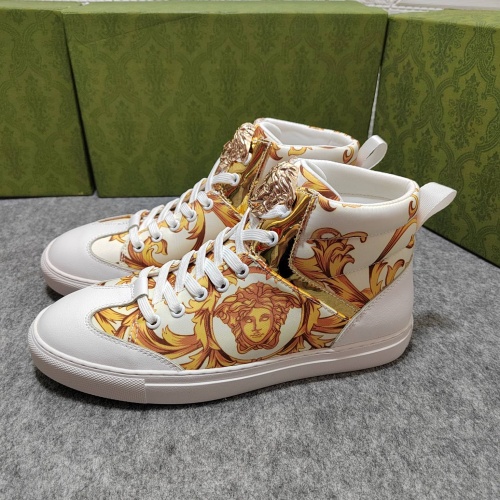 Versace High Tops Shoes For Men #1015540 $76.00 USD, Wholesale Replica Versace High Tops Shoes