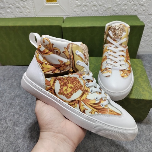 Replica Versace High Tops Shoes For Men #1015540 $76.00 USD for Wholesale