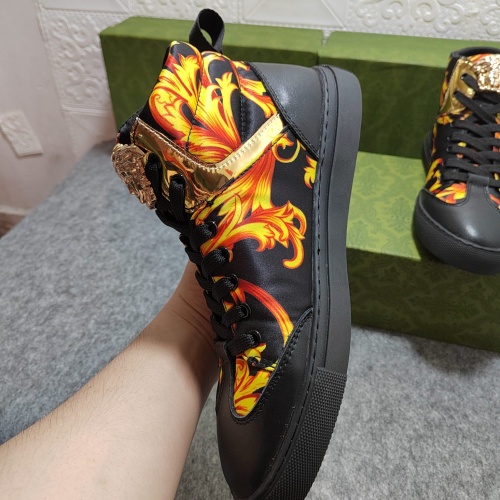 Replica Versace High Tops Shoes For Men #1015541 $76.00 USD for Wholesale