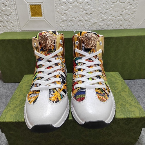 Replica Versace High Tops Shoes For Men #1015542 $76.00 USD for Wholesale