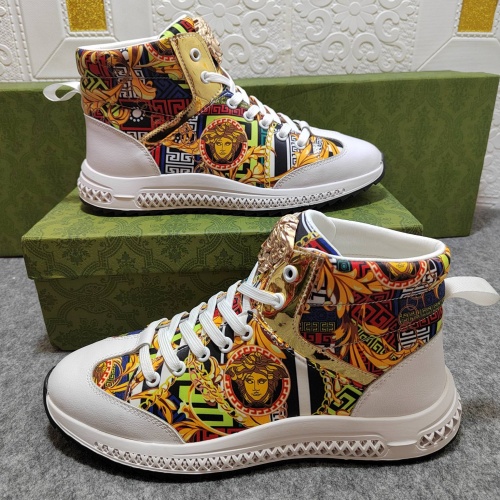 Replica Versace High Tops Shoes For Men #1015542 $76.00 USD for Wholesale
