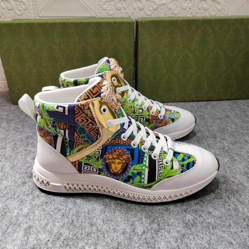 Replica Versace High Tops Shoes For Men #1015543 $76.00 USD for Wholesale