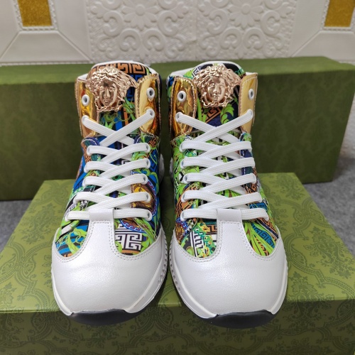 Replica Versace High Tops Shoes For Men #1015543 $76.00 USD for Wholesale