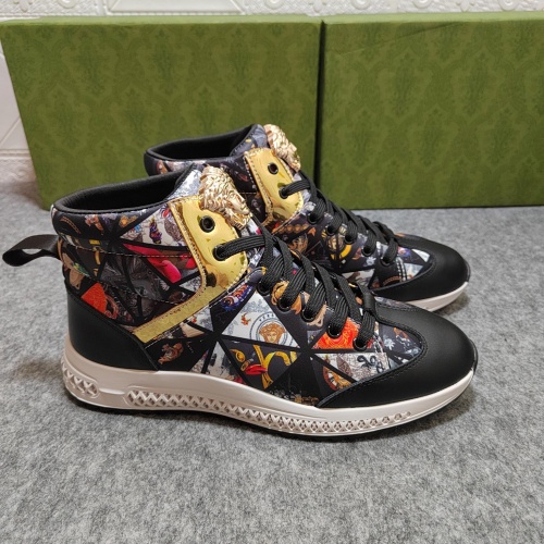 Replica Versace High Tops Shoes For Men #1015545 $76.00 USD for Wholesale
