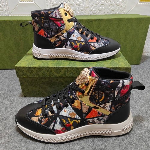 Replica Versace High Tops Shoes For Men #1015545 $76.00 USD for Wholesale