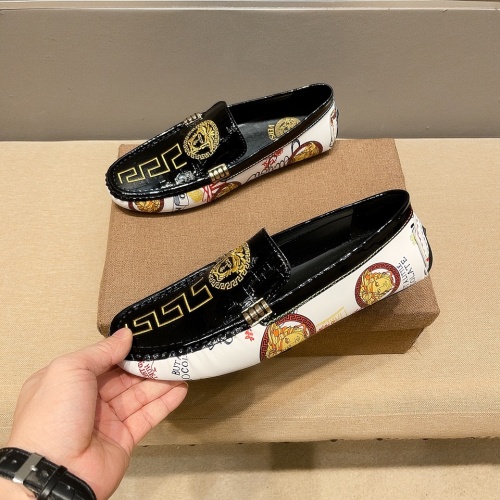 Replica Versace Leather Shoes For Men #1015711 $68.00 USD for Wholesale