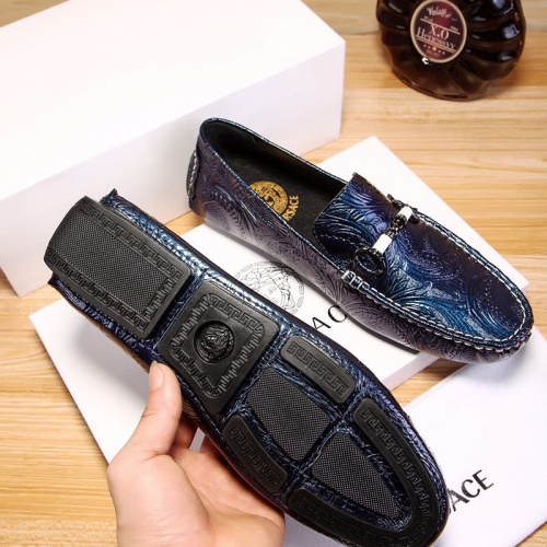 Replica Versace Leather Shoes For Men #1015716 $68.00 USD for Wholesale