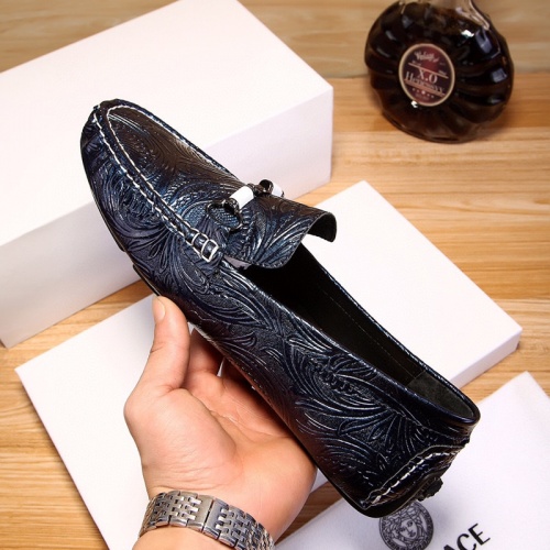Replica Versace Leather Shoes For Men #1015716 $68.00 USD for Wholesale