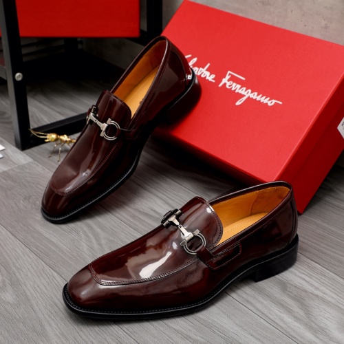 Salvatore Ferragamo Leather Shoes For Men #1016351 $85.00 USD, Wholesale Replica Salvatore Ferragamo Leather Shoes