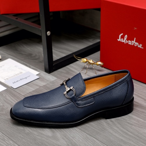 Replica Salvatore Ferragamo Leather Shoes For Men #1016352 $85.00 USD for Wholesale