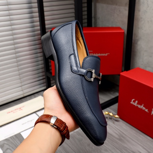 Replica Salvatore Ferragamo Leather Shoes For Men #1016352 $85.00 USD for Wholesale