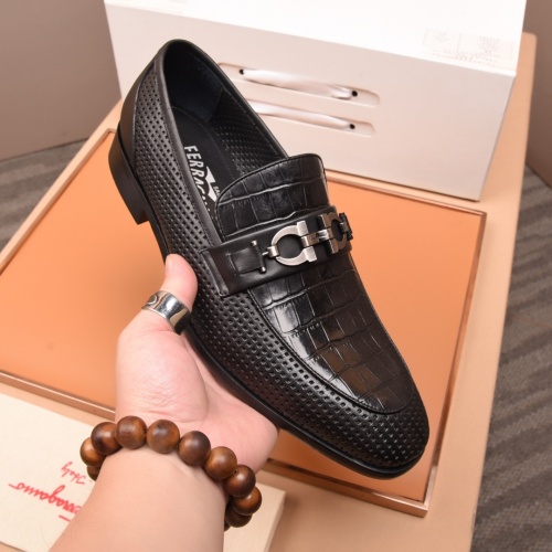 Replica Salvatore Ferragamo Leather Shoes For Men #1016372 $98.00 USD for Wholesale