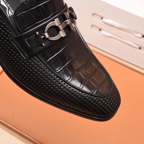 Replica Salvatore Ferragamo Leather Shoes For Men #1016372 $98.00 USD for Wholesale