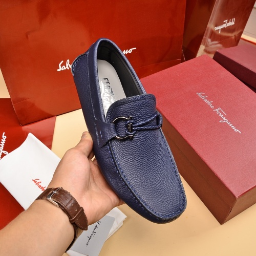 Replica Salvatore Ferragamo Leather Shoes For Men #1016985 $80.00 USD for Wholesale