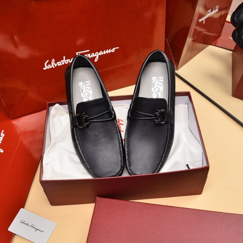Replica Salvatore Ferragamo Leather Shoes For Men #1016987 $80.00 USD for Wholesale