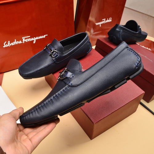 Replica Salvatore Ferragamo Leather Shoes For Men #1016988 $80.00 USD for Wholesale