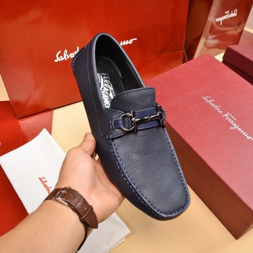 Replica Salvatore Ferragamo Leather Shoes For Men #1016988 $80.00 USD for Wholesale