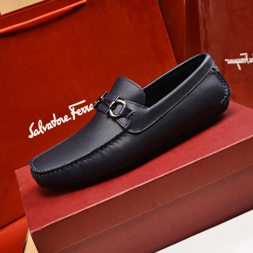 Replica Salvatore Ferragamo Leather Shoes For Men #1016988 $80.00 USD for Wholesale