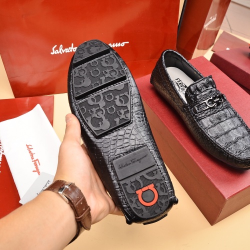 Replica Salvatore Ferragamo Leather Shoes For Men #1016991 $80.00 USD for Wholesale