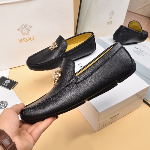Replica Versace Leather Shoes For Men #1017059 $80.00 USD for Wholesale