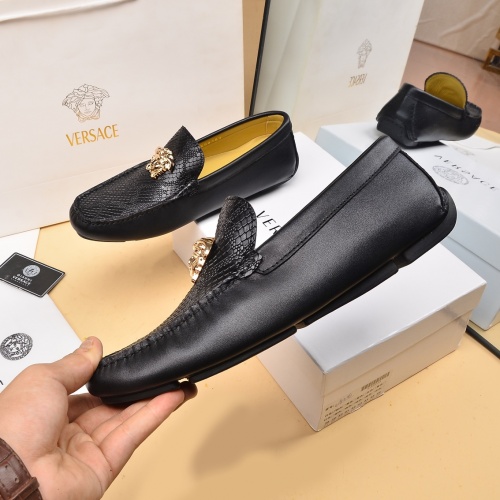 Replica Versace Leather Shoes For Men #1017060 $80.00 USD for Wholesale