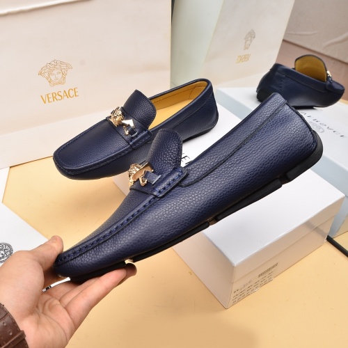 Replica Versace Leather Shoes For Men #1017066 $80.00 USD for Wholesale