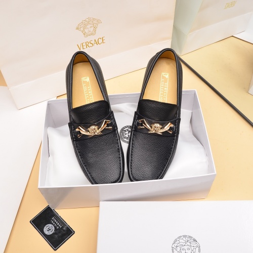 Replica Versace Leather Shoes For Men #1017067 $80.00 USD for Wholesale