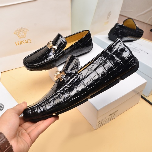 Replica Versace Leather Shoes For Men #1017068 $80.00 USD for Wholesale