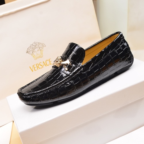 Replica Versace Leather Shoes For Men #1017068 $80.00 USD for Wholesale