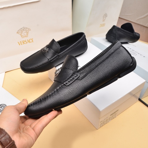 Replica Versace Leather Shoes For Men #1017074 $80.00 USD for Wholesale