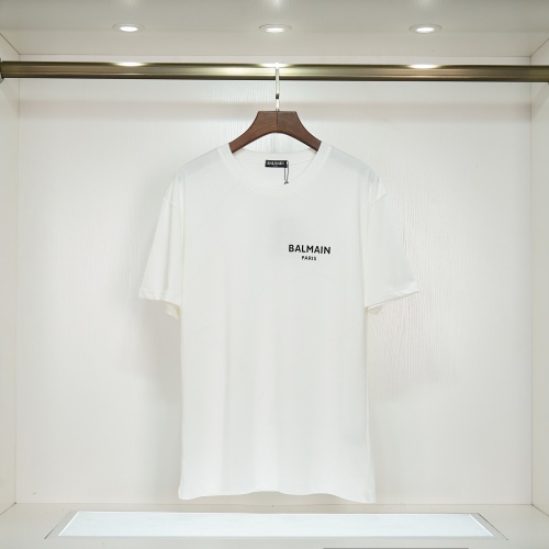 Balmain T-Shirts Short Sleeved For Unisex #1017300 $32.00 USD, Wholesale Replica Balmain T-Shirts