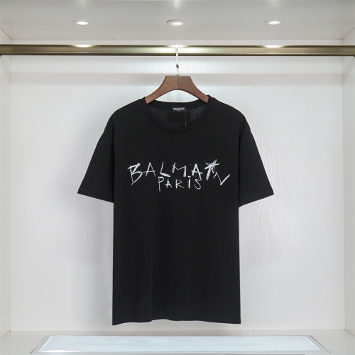 Balmain T-Shirts Short Sleeved For Unisex #1017310 $32.00 USD, Wholesale Replica Balmain T-Shirts