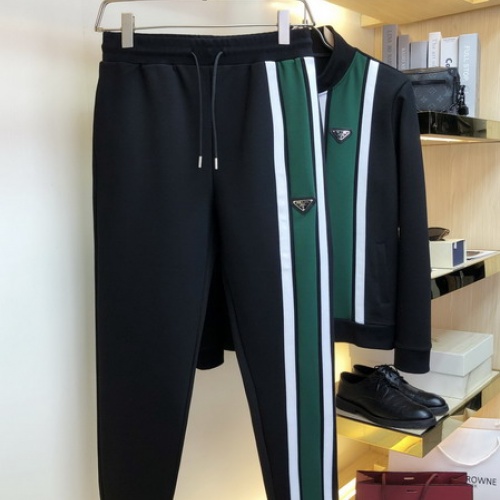 Replica Prada Tracksuits Long Sleeved For Men #1017556 $92.00 USD for Wholesale